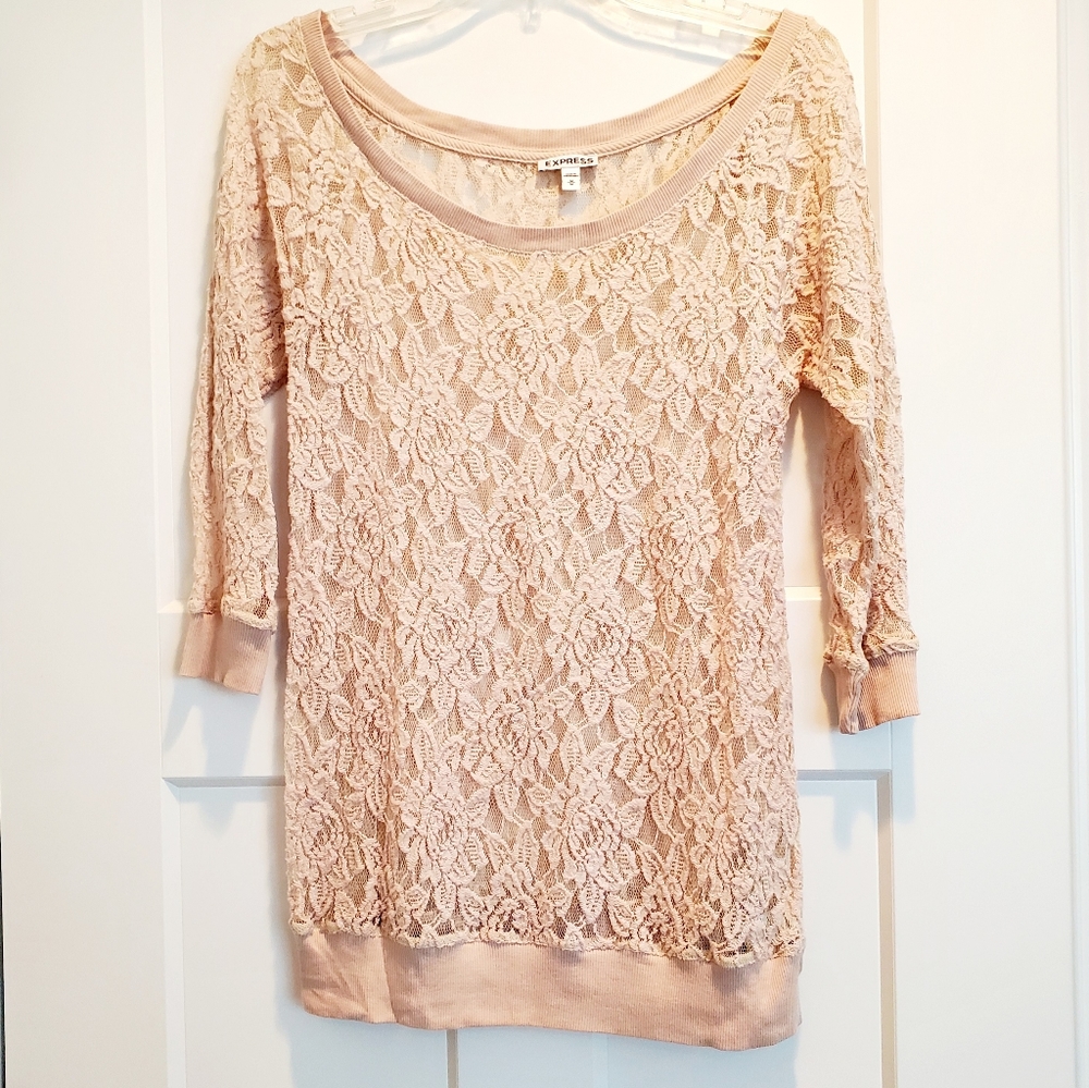 Lace Express 3/4 Sleeve Top